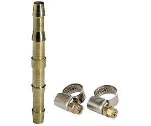 Einhell 4139320 Pneumatic Connector 9mm Brass with 2 Clamps