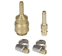 Einhell 4139500 Pneumatic Hose Connector Set Brass Quick-Fit 7mm