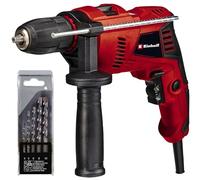 Einhell 4259610 Impact Hammer Drill TE-ID 500 E | 3-in-1 Combi Drill - Drilling / Percussion Hammer Drilling / Screwing | Slim Design, Soft Grip, Electronic Speed Control | Includes Hard Storage Case, Red, One size