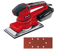 Einhell 4460620 TE-OS 2520 E Electric Orbital Sander| 230 x 115mm Orbit Sander With Speed Control, 1/2 Sheet Sander For Wood, Plaster And Metal | 250W Electric Sander With Dust Collection, Red