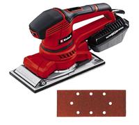 Einhell 4460620 TE-OS 2520 E Electric Orbital Sander| 230 x 115mm Orbit Sander With Speed Control, 1/2 Sheet Sander For Wood, Plaster And Metal | 250W Electric Sander With Dust Collection, Red