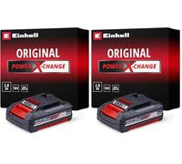 Einhell 4511395 Lithium Battery compatible with all Power X-Change Products, Red, 2.0 Ah Battery capacity (Pack of 2)