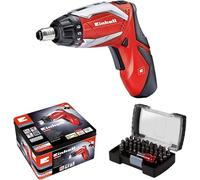 Einhell 4513495 RT-SD 3.6/2 Li Cordless Screwdriver Kit Complete with 32-Piece Bit Box, 3.6 V, Red