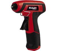 Einhell 4522190 Battery Hot Glue Gun TC-CG 3,6/1 Li (Lithium-ion, max. 160 °C, 150 mm Glue Stick Length, Anti-drip System, 30 Seconds Heat-up Time, incl. Metal Box, Charger and 4 Hot Glue Sticks), Red/Black