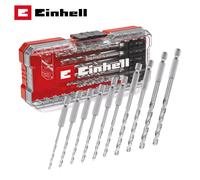 Einhell 10 Piece Hex Shank HSS Drill Bit Set in S Case