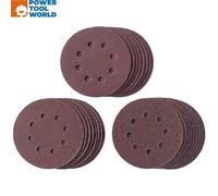 Einhell 25 Piece Disc Sanding Sheet Set 125mm 125mm Assorted Pack of 25