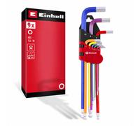 Einhell 9 Piece Colour Coded Hexagon Allen Key Set