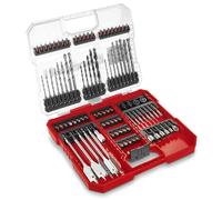 Einhell Premium KWB 95 Piece Drill Bit Set Masonry HSS Flat Brad Wood Bits +Case