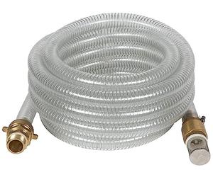Einhell Accessory Kit 7 meter translucent suction hose with brass tips, translucent