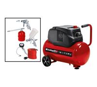 Einhell Air Compressor 1.6HP 24L Tyre Inflator Oil-Free 5Pc Airtool Kit 230V NEW
