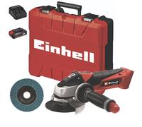Einhell Angle Grinder Cordless 115mm 18V Case Disc Battery Charger TE-AG 18/115.