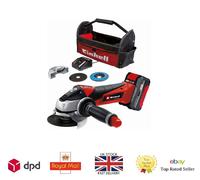 Einhell Angle Grinder Kit PXC 18V 115mm Cordless with Accessories 1 x 4.0Ah Bag