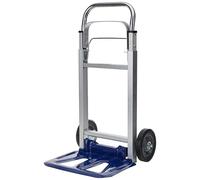 Einhell BT-HT 90 Folding Sack Truck - 90 kg Capacity Aluminium Framed Folding Trolley On Wheels - Folding Hand Truck With Extendable Handle,