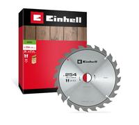 Einhell Circular Saw Blade, Wood, Ø 254 x 30 mm, 24T | ATB Tooth Geometry | Positive Hook Angle | Carbide Teeth | Coarse Cut | Thermal Slots | For Table Saws