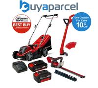 Einhell Cordless 18v Lawnmower 33cm Cut Brushless + Grass Trimmer + Hedge Cutter