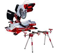 Einhell Cordless 18V Mitre Saw 210mm Power X-Change Te-Ms 18/210 Li + Leg Stand