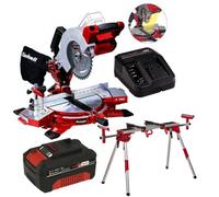 Einhell Cordless 18V Mitre Saw 210mmx-Change 18/210 1 X 4Ah Battery + Leg Stand