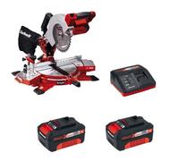 Einhell Cordless 18V Mitre Saw Power X Change +X2 3Ah Batteries Te-Ms 18/210 Li