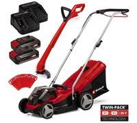Einhell Cordless 36v Lawnmower 33cm Cut Brushless + Grass Trimmer 2x Batteries