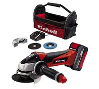 Einhell Power X-Change 18V, 115mm Cordless Angle Grinder | 8,500 RPM, 28mm Cutting Depth | TE-AG 18 Li Kit with Battery, Fast...