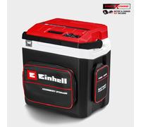 Einhell Battery-Powered Cool Box TE-COL 18/27 Li-Solo Power X-Change (18 V, 27 litres, for Cooling and Keeping Warm, Hybrid 12 V for Car, 230 V Power Connection, incl. Pockets, Without Battery)