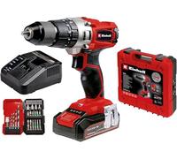 Einhell Cordless Drill Driver 44Nm with Battery and Charger 18V PXC | 3-in-1 Combi Drill, Hammer Drill And Screwdriver, With 22 Piece Drill Bit Set And Storage Case TE-CD 18/2 Li-I +22