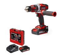 Einhell Cordless Drill with 2X Batteries, Charger and E-Box Carry Case Power X-Change, 2 Speed Gearbox, 48Nm, Chuck Capacity 2-13mm TE-CD 18/48 Li-i (2x2,0Ah)