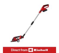 Einhell Cordless Electric Grass and Shrub Shears with Battery and Charger 18V Power X-Change, Telescopic Handle, Interchangeable 2 Blade System For Cutting Grass, Brushes GE-CG 18/100 Li T Kit