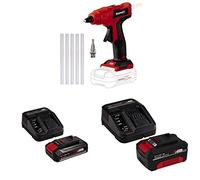 Einhell Cordless Hot Glue Gun TE-CG 18 Li - Solo PXC with Original Einhell 18V 2.5Ah Starter Kit Power X-Change with Einhell Power X-Change Starter kit Battery with a Charger