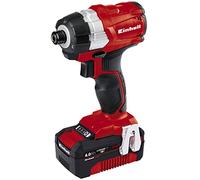 Einhell Power X-Change 180Nm Cordless Impact Driver With Battery And Charger - Brushless Motor, 18V, 2900 RPM, 1/4" Hex Bit Mount, LED Light - TP-CI 18 Li Battery Powered Impact Drill Set