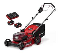 Einhell Cordless Lawn Mower with 2 X Batteries and Charger 36V Power X-Change, 46cm Cutting Width, up to 500m², Brushless, Wheel Drive, 50L Grass Collector GC-CM 36/46 S Li BL Kit