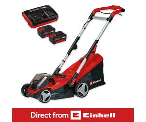 Einhell Cordless Lawnmower 34cm PXC 36V GE-CM 36/34-1 With 2 Batteries + Charger