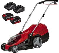 Einhell Cordless Lawnmower 43cm with Battery (x2) and Charger (x2) 36V PXC | Up to 600m², 63L Grass Box, Brushless Motor, 6 Cutting Heights, Mulching GE-CM 36/43 Li M Lawn Mower