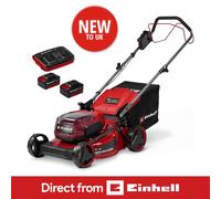 Einhell Cordless Lawn Mower with 2 X Batteries and Charger 36V Power X-Change, 46cm Cutting Width, up to 500m², Brushless, Wheel Drive, 50L Grass Collector GC-CM 36/46 S Li BL Kit