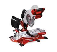 Einhell Cordless Mitre Saw 18V PXC, 3000 RPM Circular Saw With Work Table | LED, Dust Collection, 45° Mitre, +/-47° Bevel, Without Battery TE-MS 18/210 Li Solo