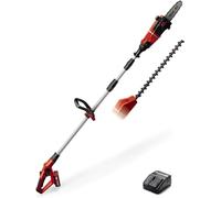 Einhell Cordless Multifunctional Garden Tool with Battery and Charger 18V | PXC, 2-in-1 Long Reach Pole Hedge Trimmer and Chainsaw / Pruning Saw, Oregon Guide Bar GE-HC 18 Li T