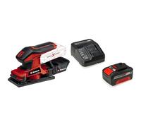 Einhell Cordless Orbital Sander TC-OS 18/187 Li-Solo Power X-Change - Supplied with 4.0Ah Battery and Charger (18 V, Lithium-ion, Micro Hook-and-Loop Fastener, Grip Surfaces with Soft Grip)