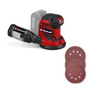 Einhell Cordless Random Orbital Sander 18V PXC Without Battery | 2.8mm Orbit, 125mm Sanding Disc, 6-Speed Control, 24,000 OPM, Dust Extraction, 3 Sanding Sheets, TE-RS 18/28 Li-Solo