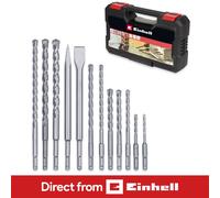 Einhell Drill Bit Set w/ Chisels for SDS Plus Drills Rotary Hammers 12 Pieces