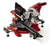 Einhell Dual Bevel Sliding Mitre Saw 1800W 216mm, +/-45° Mitre | Double Bevel Pull Cut Saw, Laser, Dust Extraction +/-47° Bevel, Circular Saw, 48T Blade for Cutting Wood / Plastic TE-SM 8L