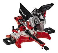 Einhell Dual Bevel Sliding Mitre Saw 1800W, +/-45 Mitre, +/-47 Bevel Saw with 48T Blade for Cutting Wood, Dust Extraction, Laser, Suitable for Mat