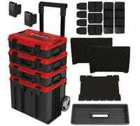 Einhell E-Case 4 Pc Tower Rolling Mobile Tool Storage Box Trolley Modular Cases
