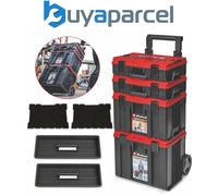 Einhell E-Case 4 Stackable Tower Rolling Mobile Tool Storage Box Trolley Modular