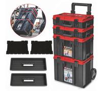 Einhell E-Case 4 Stackable Tower Rolling Mobile Tool Storage Box Trolley Modular