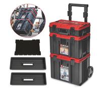 Einhell E-Case Stackable Tower Rolling Mobile Tool Storage Box Trolley Modular