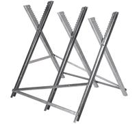 Einhell Folding Saw Horse - Expandable Chainsaw Trestle Table - Metal Log Holder for Chainsaw Work with Max 150kg Load