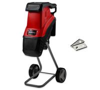 Einhell Garden Shredder 80Kg/hr With 2X Spare Blades 50L Catch Bag 2500W Gc-Ks 2540 Mobile Wheels Transport Handle Corded