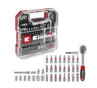 Einhell L-CASE 37-Piece Bit and Ratchet Set | 25mm Bits | Ratchet | Quick Change Bit Holder | Sockets | Adapter | Socket Extension