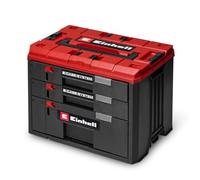 Einhell Original E-Case Drawer Case, 1 x 12.5CM Drawer, 2 x 5.5CM Drawers, 41.5 x 25 x 28CM, Maximum 60KG Load, Carrying Handle