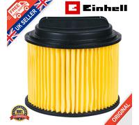 Einhell Original Pleated Air Filter with Screw Cap for Vacuum Cleaners, Ø 150mm, Compatible with Einhell Wet and Dry Vacuum Cleaners, Filters Dust and Protects the Motor